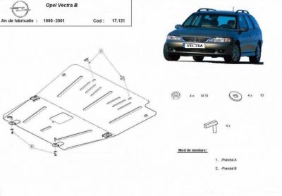 Scut motor metalic Opel Vectra B realizat nou