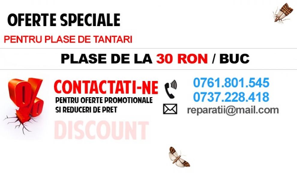 Executam si reparam plase de insecte in Bucuresti si imprejurimi