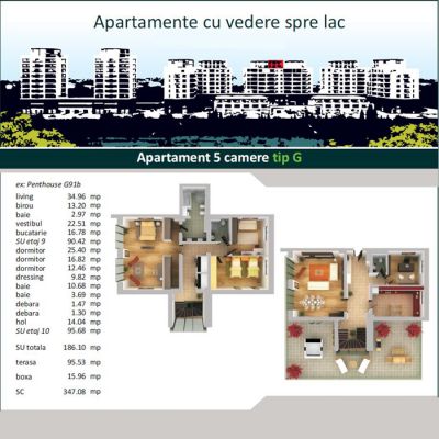 Floreasca - APARTAMENT IN BLOC - 5 CAMERE