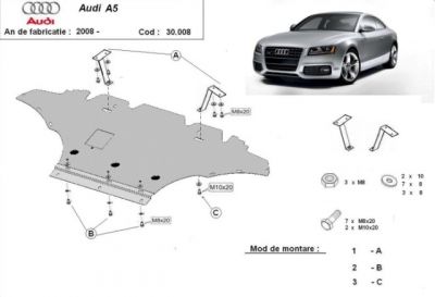 Scut motor Audi A5 dupa 2008