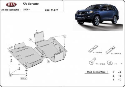 Scut motor si radiator metalic Kia Sorento realizat dupa 2006