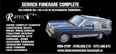 Servicii funerare Bucuresti Rarox NON STOP