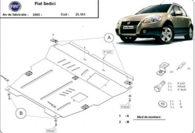 Scut motor Fiat Sedici (dupa 2005)