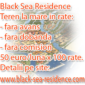 Teren in rate la mare 50 euro/luna x 100 rate sau 5000 euro fara avans, fara dobanda, fara comision.