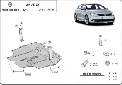 Scut motor metalic VW Jetta realizat dupa 2011