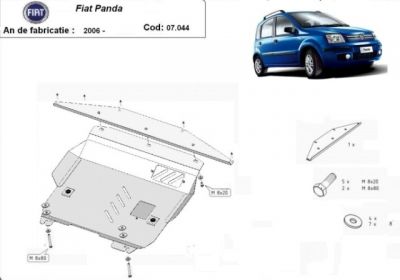 Scut motor metalic Fiat Panda dupa 2006 