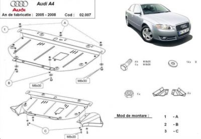 Scut motor Audi A4 3 2005 - 2008