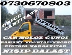 VAND / TRANSPORT NISIP, BALAST, PIETRIS, MARGARITAR, REFUZ DE CIUR, CARAM MOLOZ, ORIUNDE