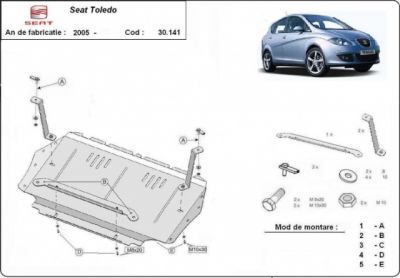 Scut motor metalic Seat Toledo incepand cu 2004