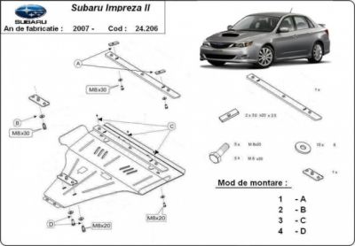 Scut motor Subaru Impreza dupa 2007