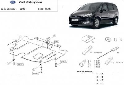 Scut motor metalic Ford Galaxy dupa 2006