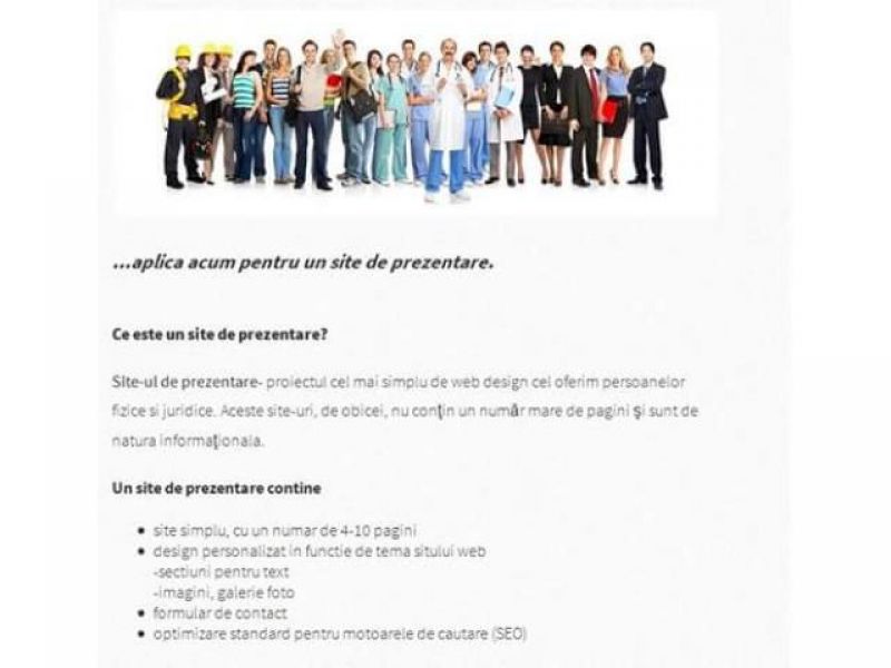 Site de prezentare | Promovari online