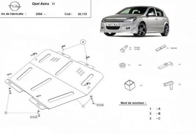 Scut motor metalic Opel Astra H
