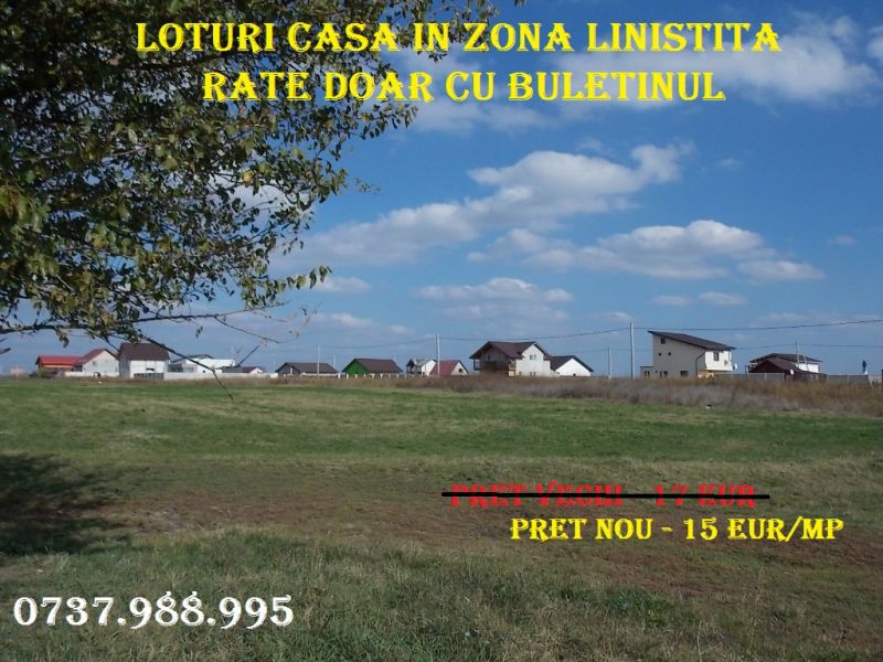 Teren in rate - 385 mp/ utili, comuna Berceni