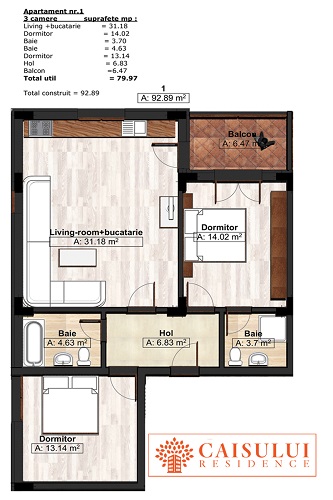 Apartamente noi cu 2 si 3 camere de vanzare in Fundeni Dobroesti