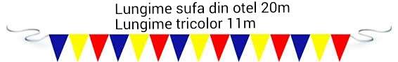 Ghirlanda tricolora, stegulete,  fanioane Romania