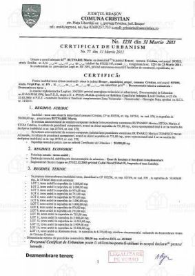 Vand teren intravilan, Cristian, jud. Brasov, iesirea catre Vulcan
