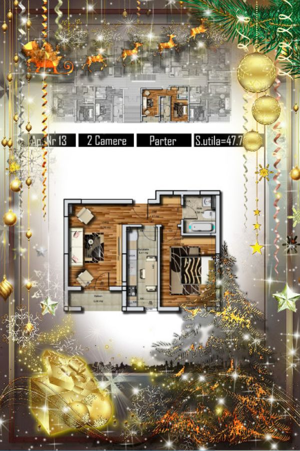 Militari Praktiker, Apartament 2 camere, parter, 48 mp