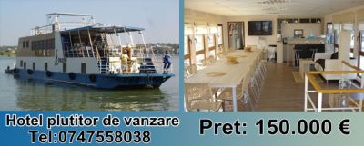 Hotelul plutitor de vanzare in Tulcea