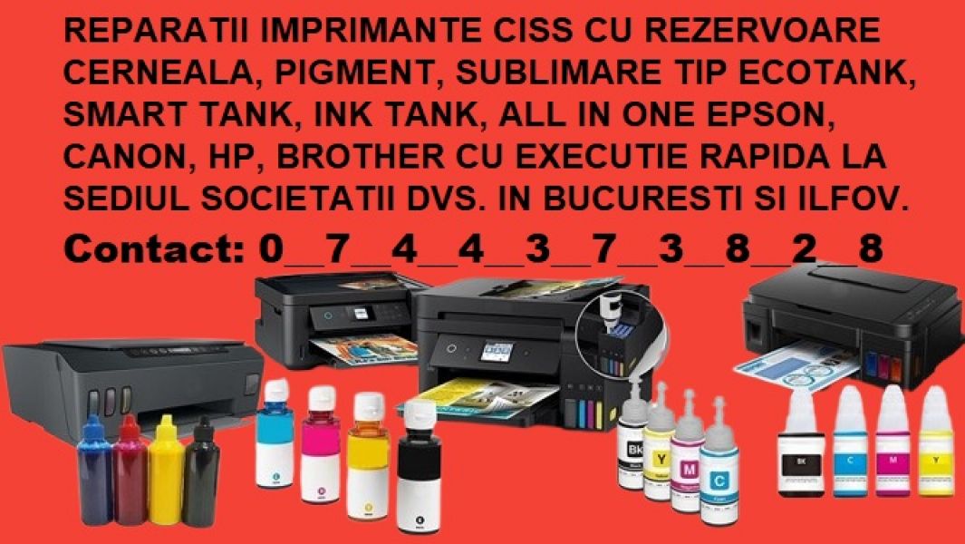 Service imprimante firme (B2B) in Bucuresti si Ilfov !.