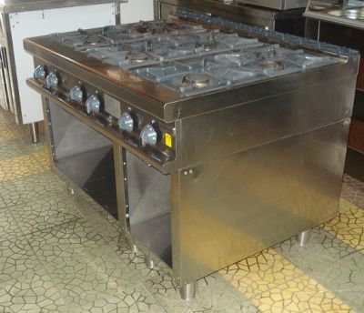 Aragaz profesional inox 6 ochiuri SH