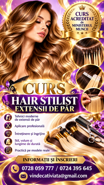 Curs calificare Coafor stilist Modul Extensii de par