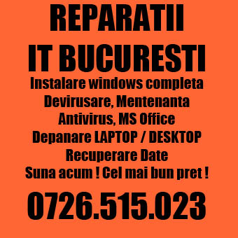 Reparatii calculatoare bucuresti. Profesionist. Windows curat