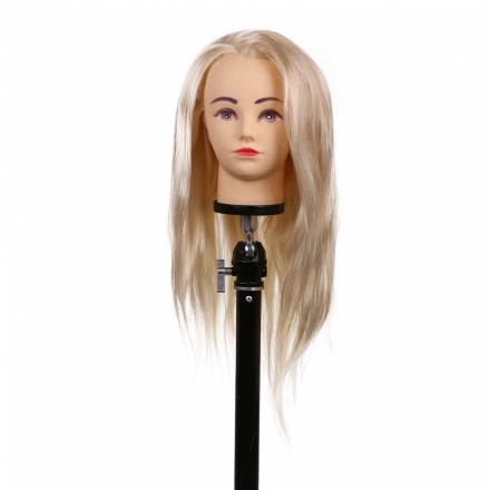 Cap pentru practica 30 cm, blond,par sintetic