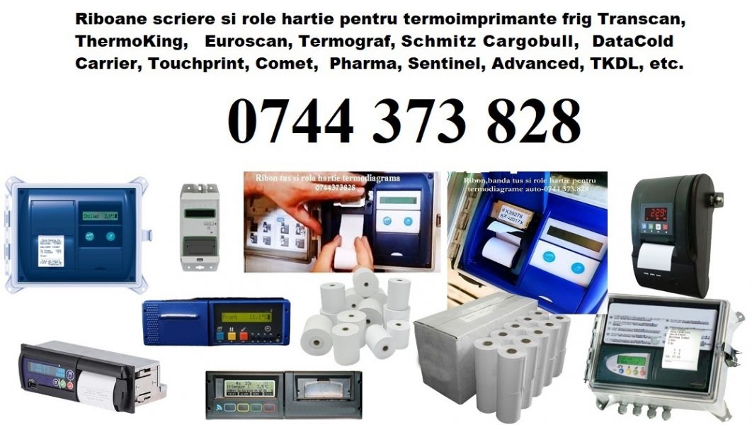 Ribon scriere Rola hartie termodiagrama frig 0744373828 Transcan, ThermoKing, Euroscan, Comet, Pharm