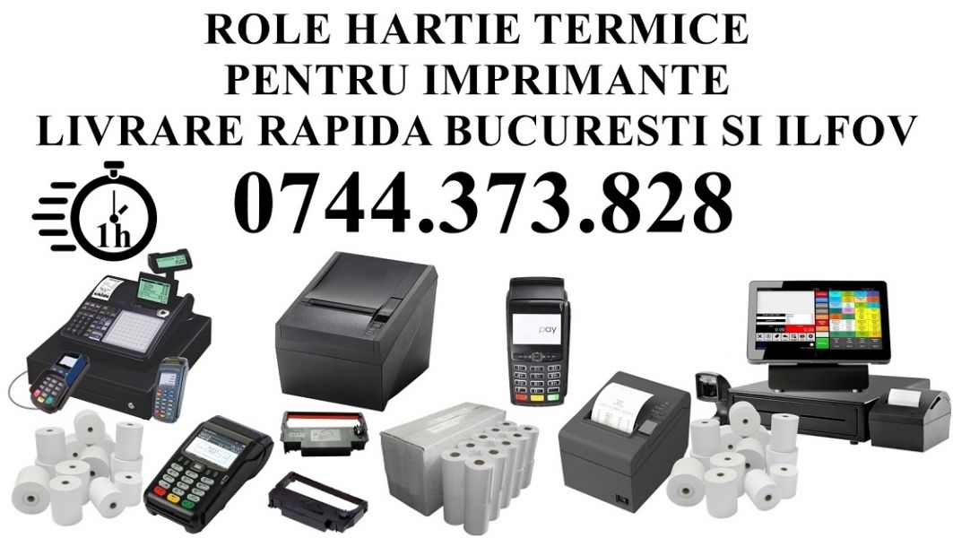 Rola hartie termica pentru imprimanta Tsc, Bixolon Samsung, Epson, Zebra, Datecs,  Star, Citizen, Sa