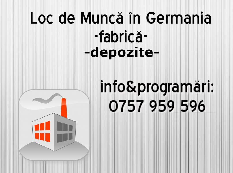 Angajari germania in fabrici
