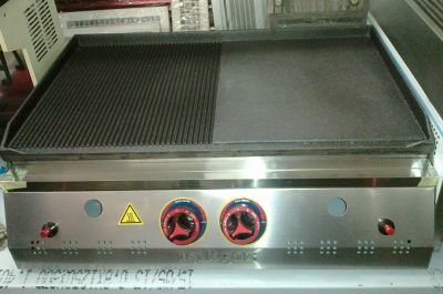 Grill profesional jum plita jum striat gaz si electric