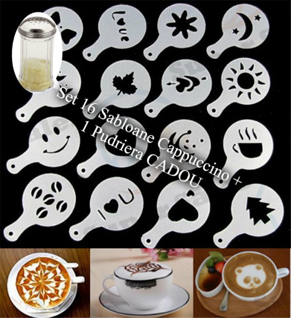 Set 16 buc Sabloane Creative ptr Cappuccino Prajituri 