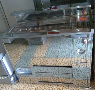 Vitrina rece pentru inghetata din inox