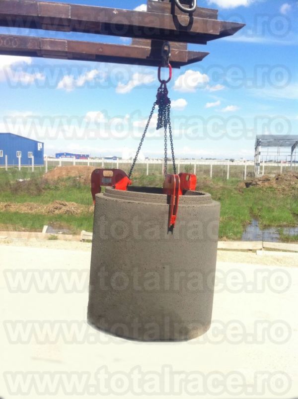 Clesti de ridicare tuburi de beton cu deschidere falci reglabila