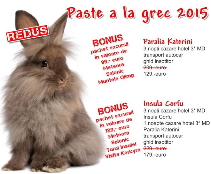 PASTE GRECIA - 129 EURO transport+cazare!!!