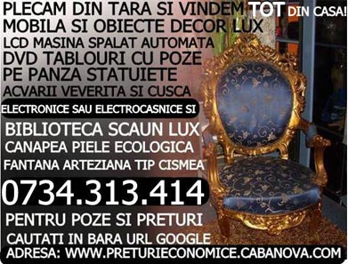 Plecam din tara definitiv si vindem tot din casa
