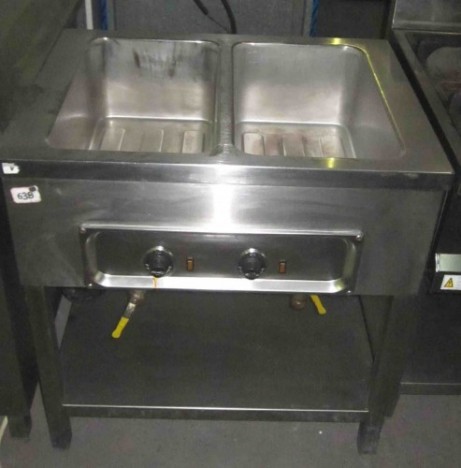 Bain marie 2 GN1/1 pe suport second