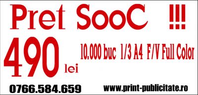 Flyere, Pliante, Reviste, Afise Ieftin si pentru tiraje mici.