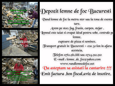 Depozit lemne de foc Bucuresti