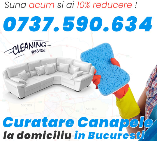 Servicii profesionale curatare canapele la domiciliu. Preturi imbatabile! Profita!