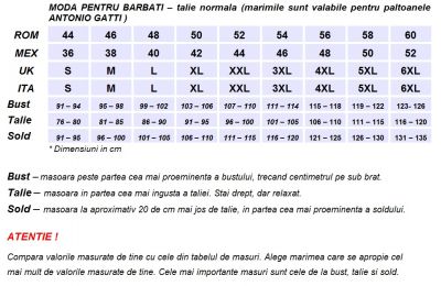 Palton Barbatesc Gatti Star Fit B113 Gri