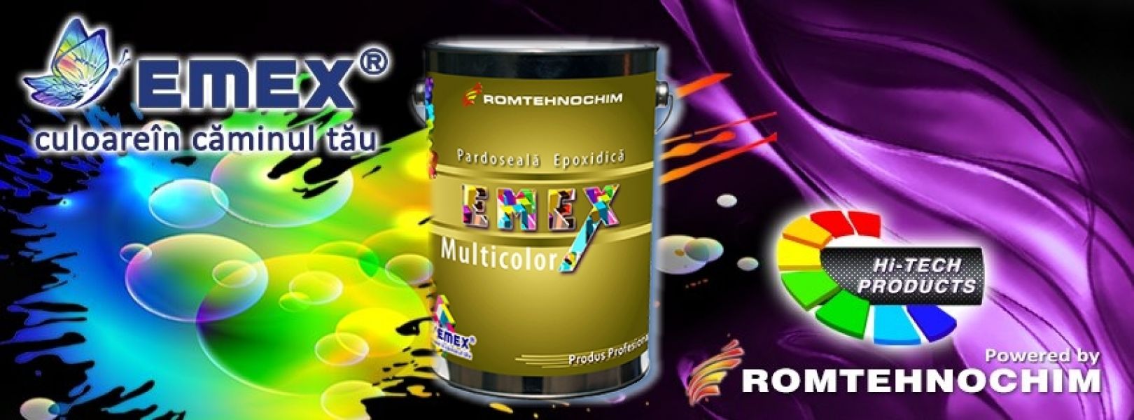 Pardoseala Epoxidica cu Plachete Colorate EMEX MULTICOLOR - 18.60  Ron/Kg � Gri